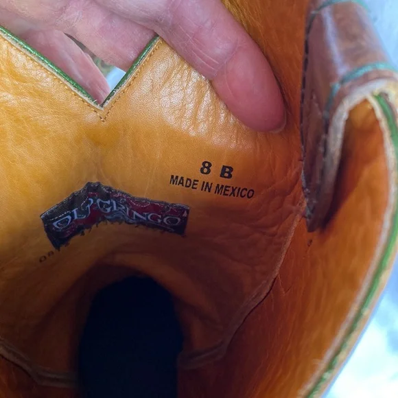 Old Gringo Women’s Brown Leather Stitched Cowboy Boots Size 8B